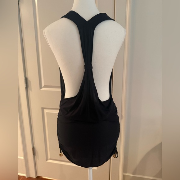 Luli Fama T-back Black V-Neck Mini Swim Cover-Up - Picture 8 of 10